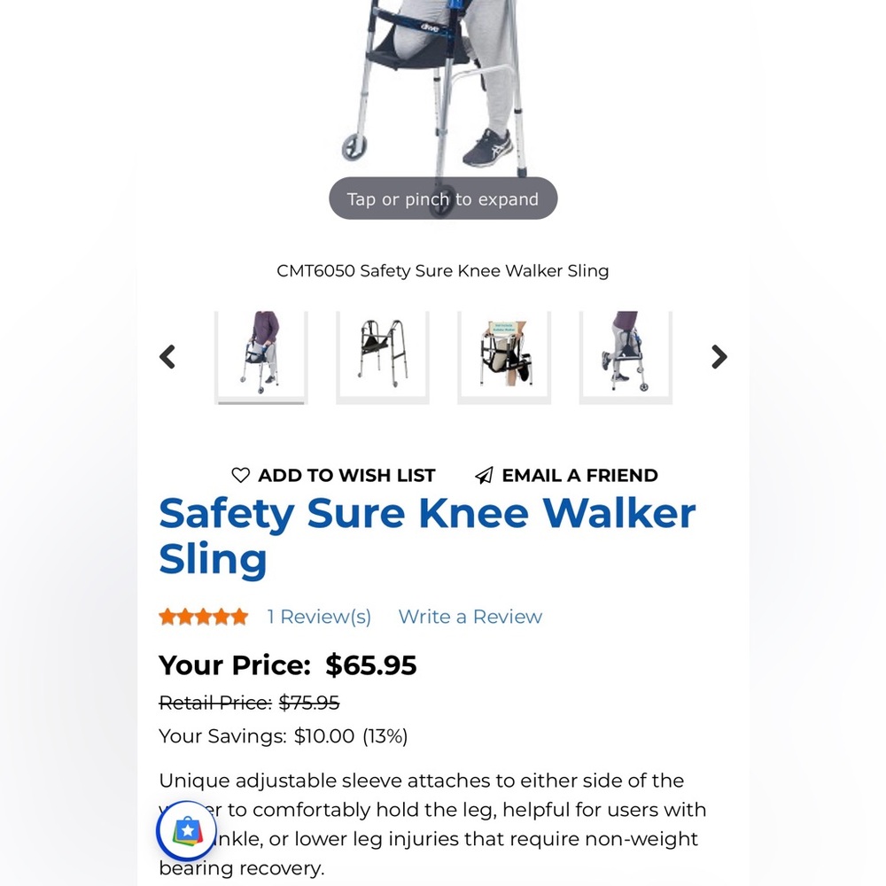 SafetySure Knee Sling - Picture 5 of 5